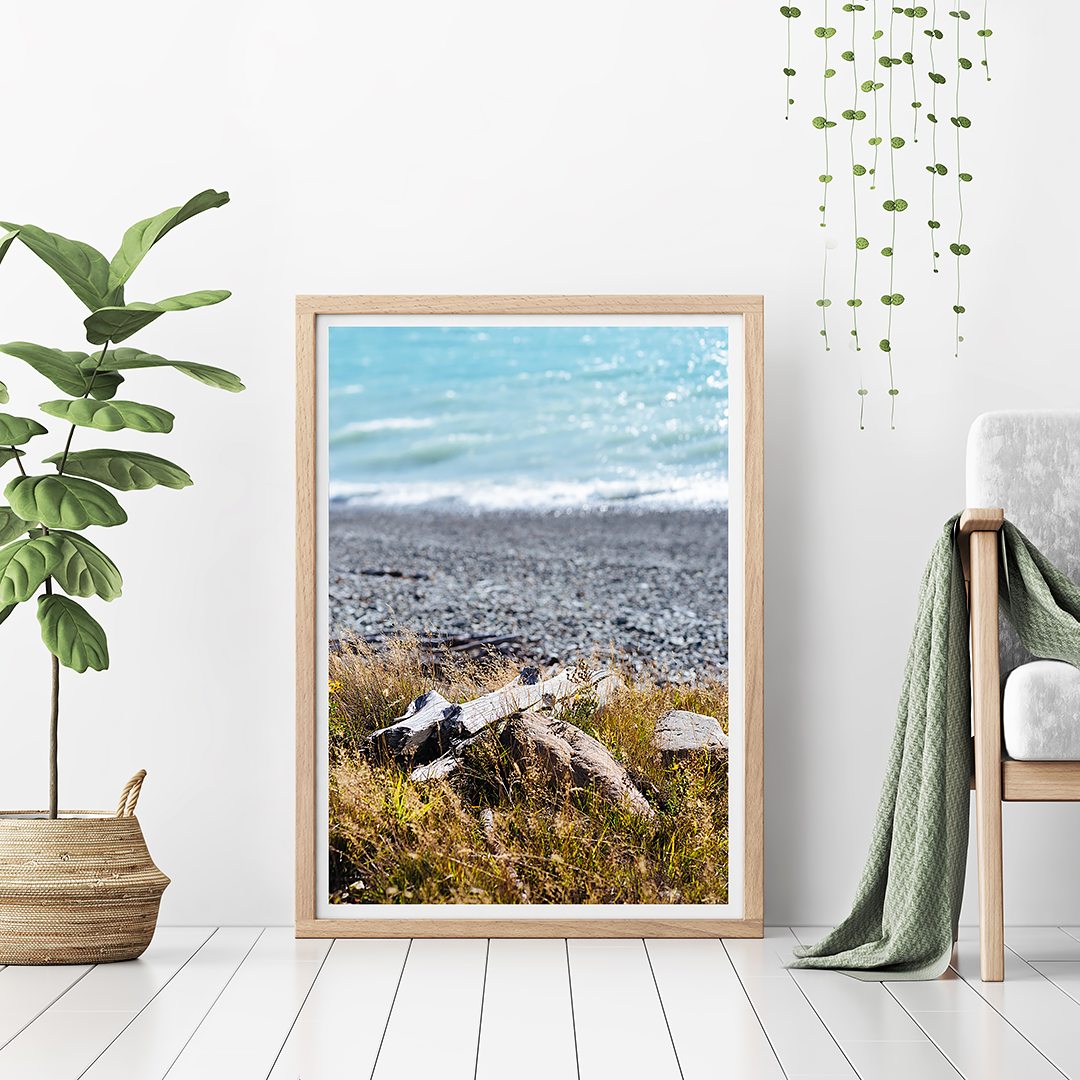 beach print / coastal print / lake tekapo