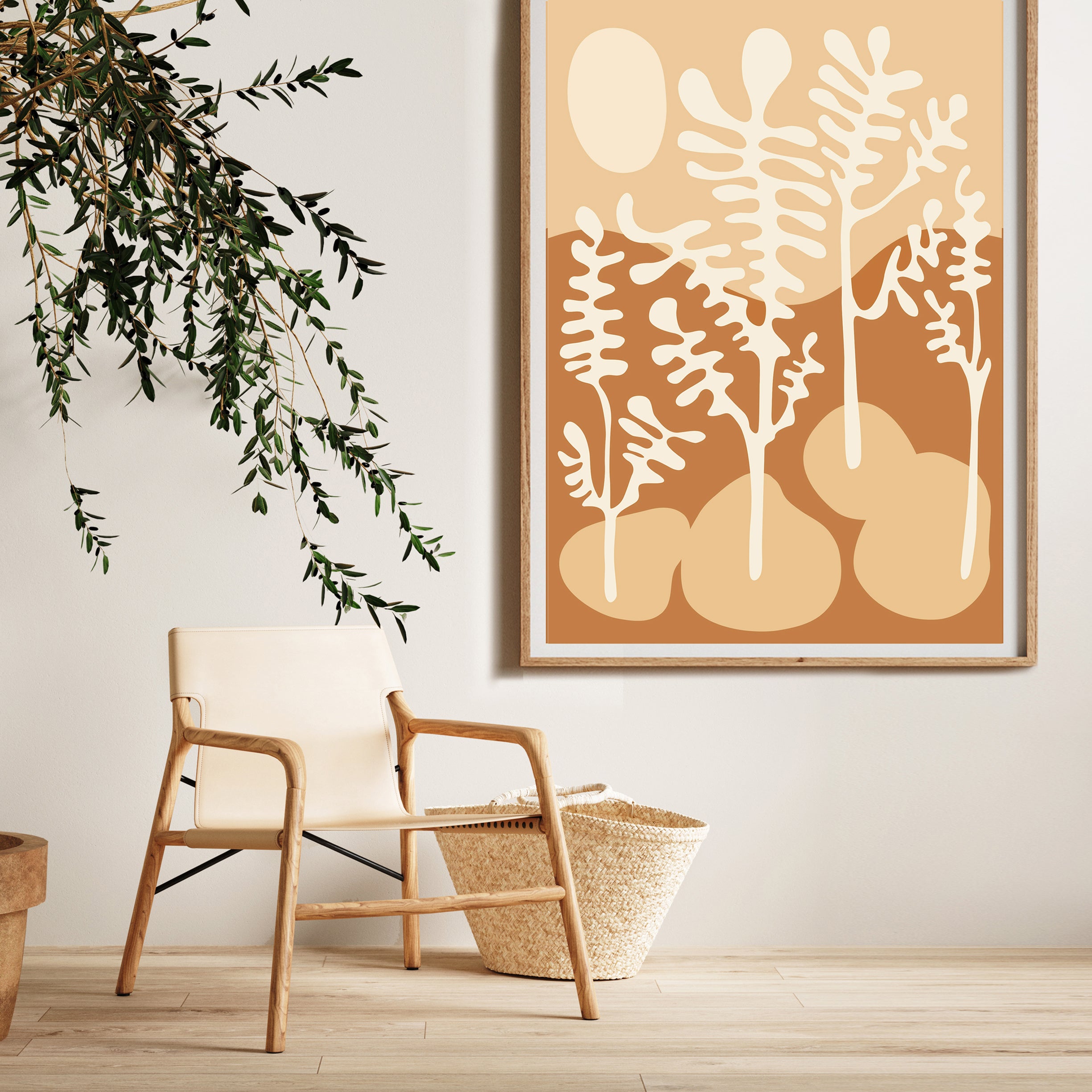 HELLO MOON III Botanicals Art Print