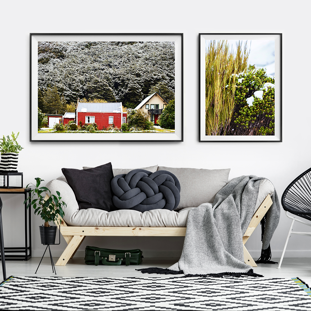 New Zealand Print / Monochrome Interior / Black and white interior