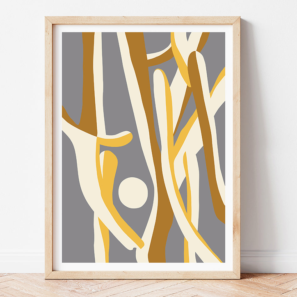 Colourful nature artwork / Harvest Moon Print