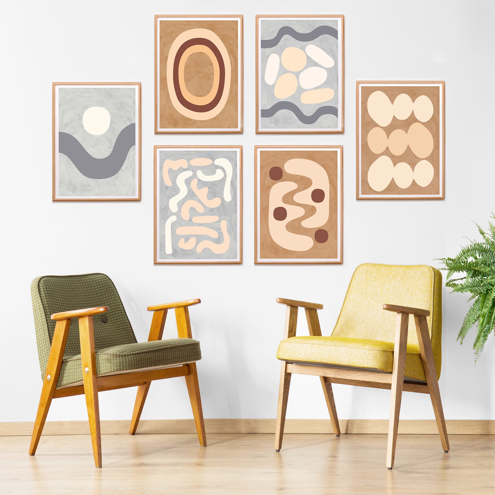 wall art abstract art print / series of 6 prints