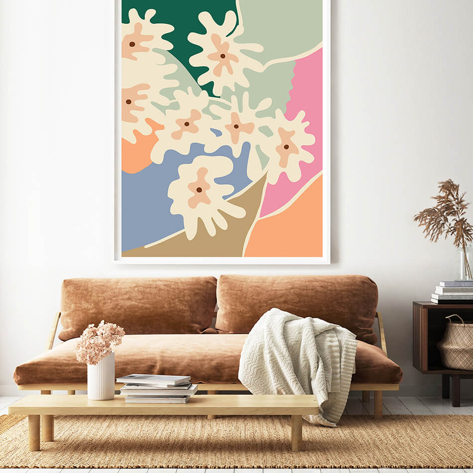 colourful flower print / brisbane artist