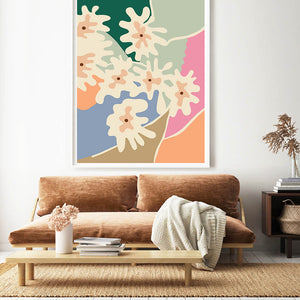 colourful flower print / brisbane artist