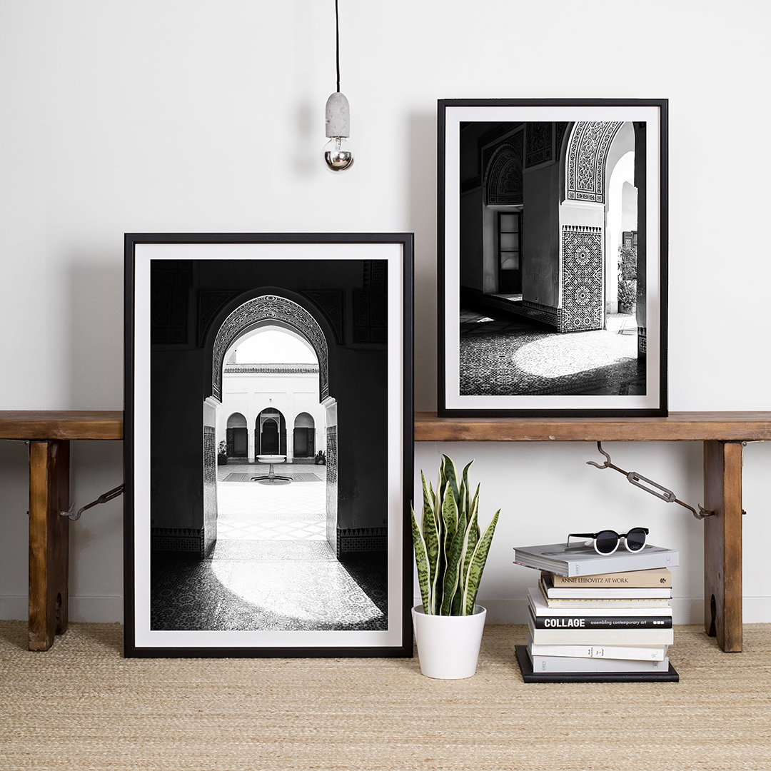bahai palace / black and white print / monochrome print