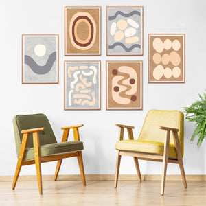 wall art abstract art print / series of 6 prints