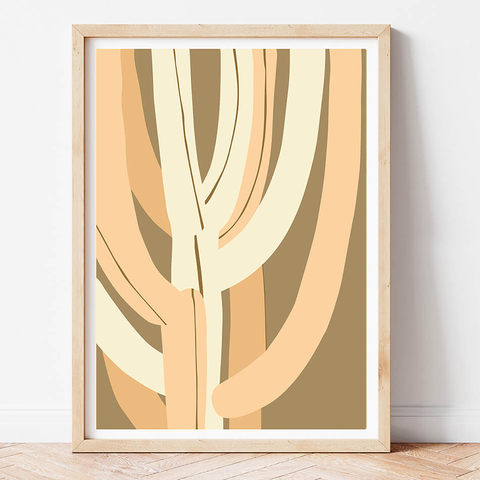 Neutral toned print / Brisbane Artist / cactus print