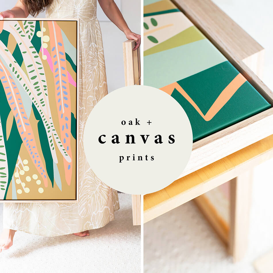 Canvas framed artwork / colourful artwork