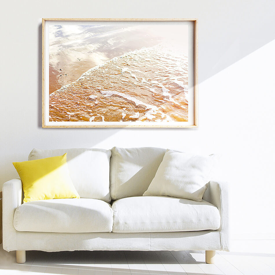 Beach Photographic Print / Framed Wall Art Brisbane / Coastal Interior Print