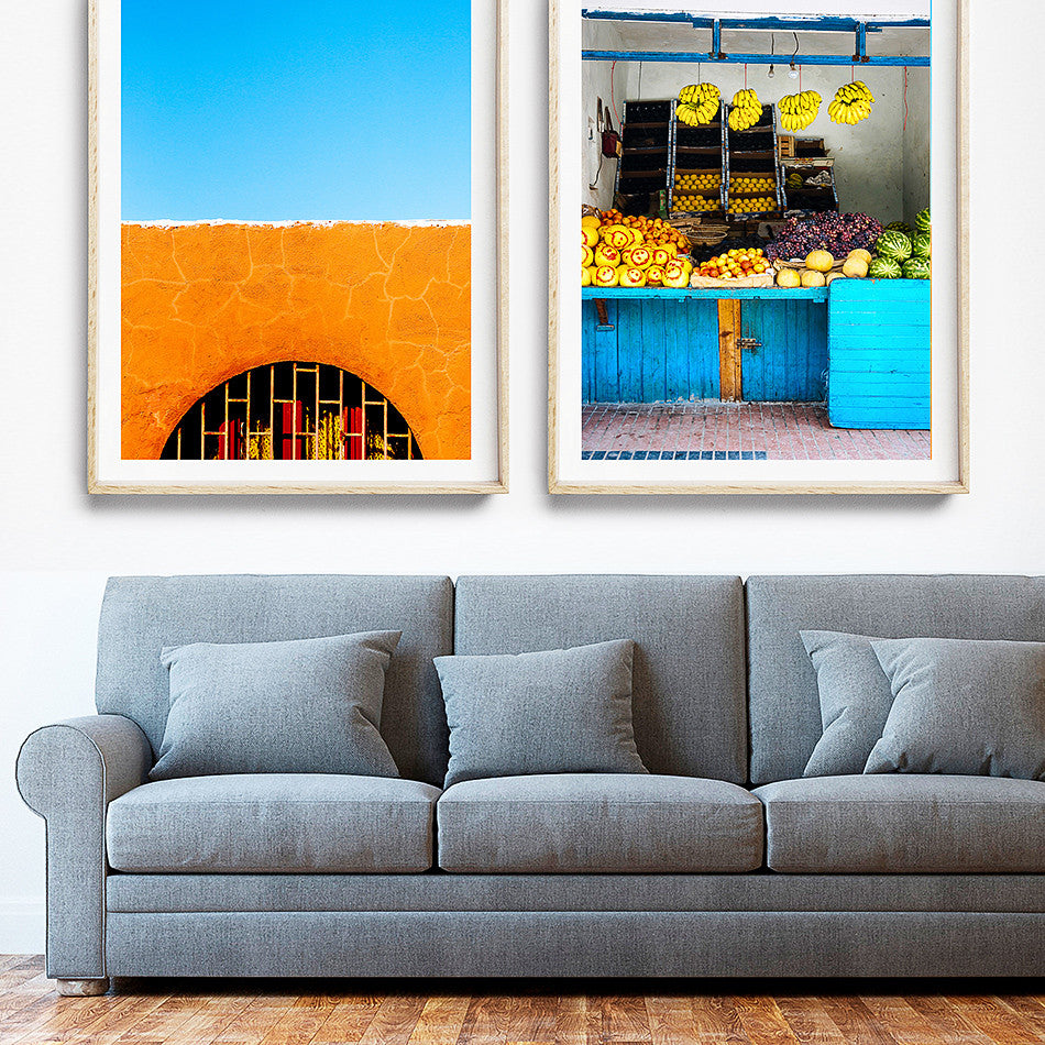 Beach Print / Moroccan Decor / Beach Art Print / Framed Art for Walls / Coastal Interior