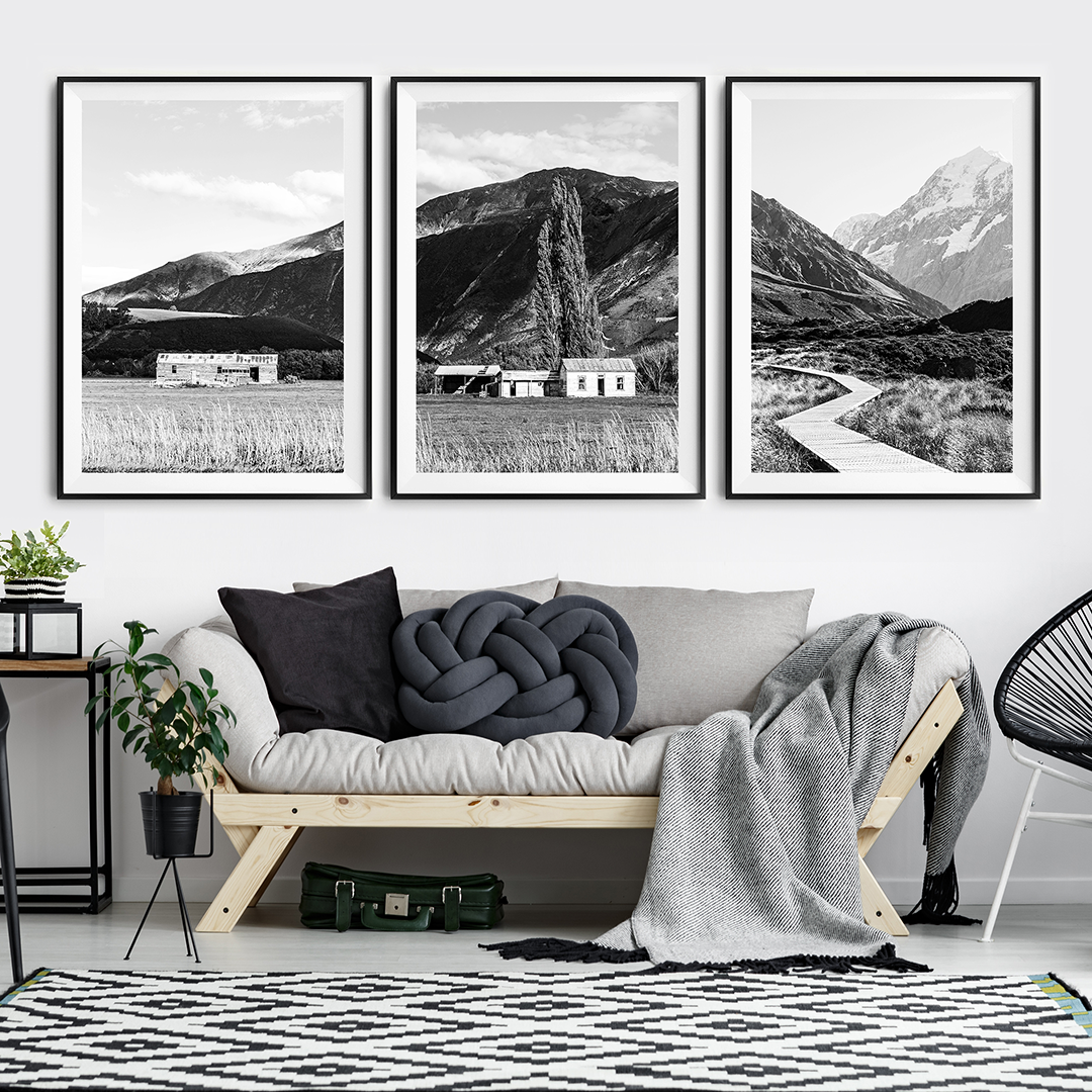 Black and white print / Black and white photography / new zealand