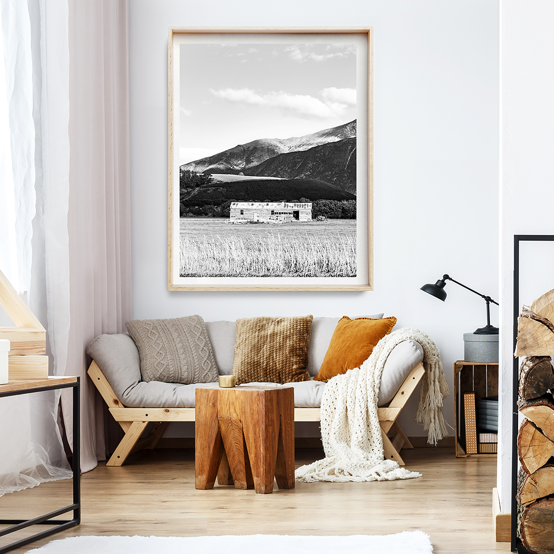 Black and white print / black and white photography / black and white new zealand print