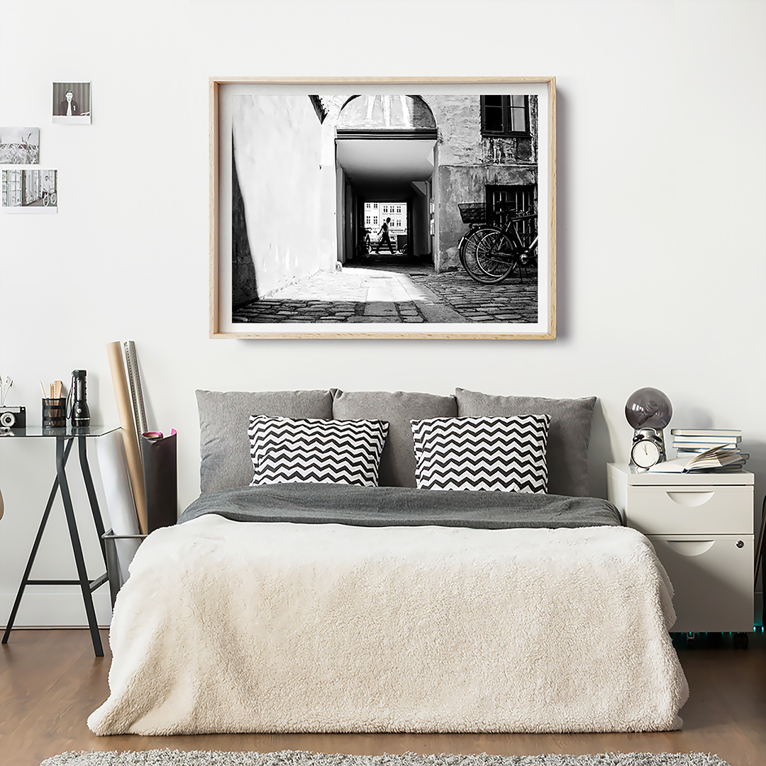 Black and White print / Copenhagen, Denmark / Monochrome Art Print