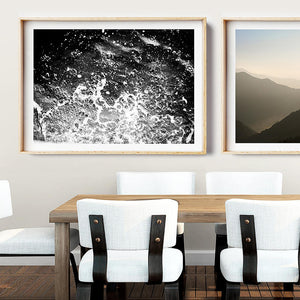 Monochrome Art / Black and White Art Print / Beach Print / Ocean Life