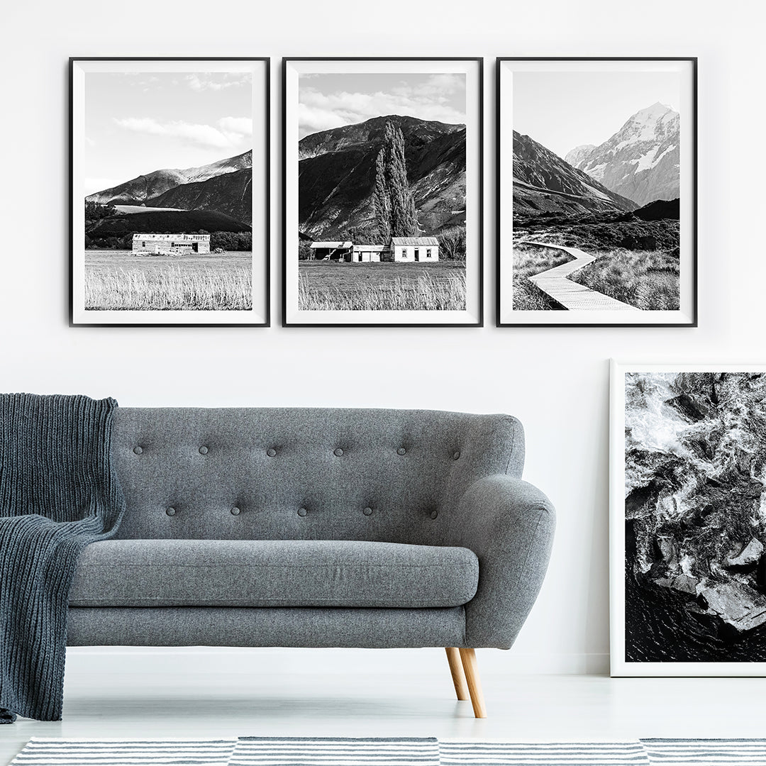 new zealand photography / black and white print