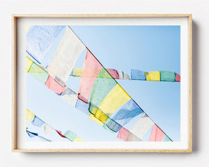 Nepal Art Print / Prayer Flags of Nepal / Art for Walls / Travel Photography