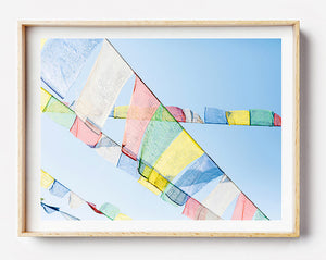 Prayer Flags of Nepal / Nepal Travel Photography / Photographic Print