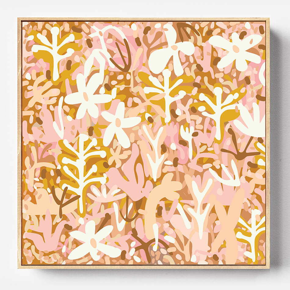 art print colourful tones of pink pastel canvas print