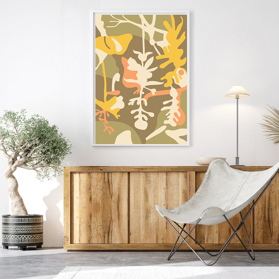 botanicals print flower print colourful flower print Australian artist