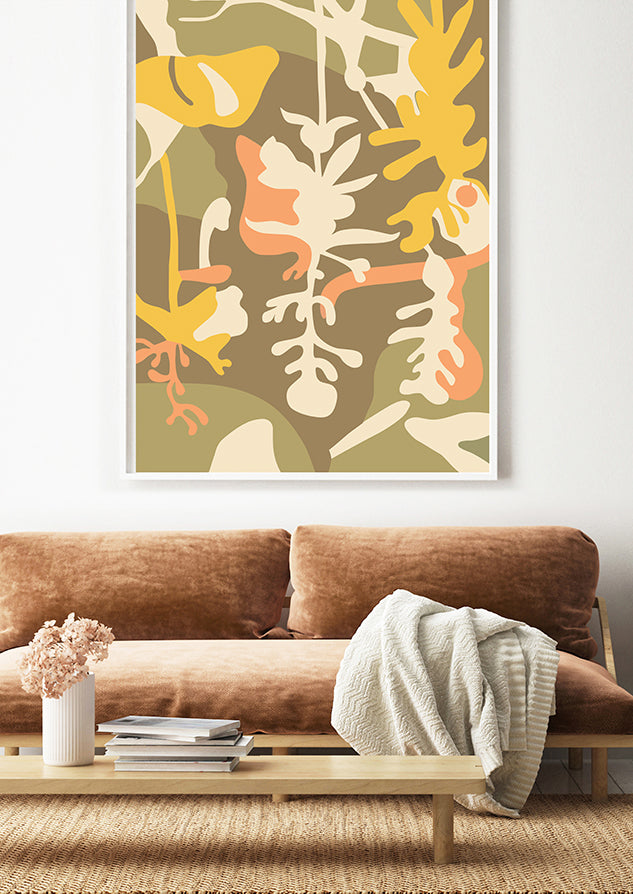 botanicals print flower print colourful flower print Australian artist