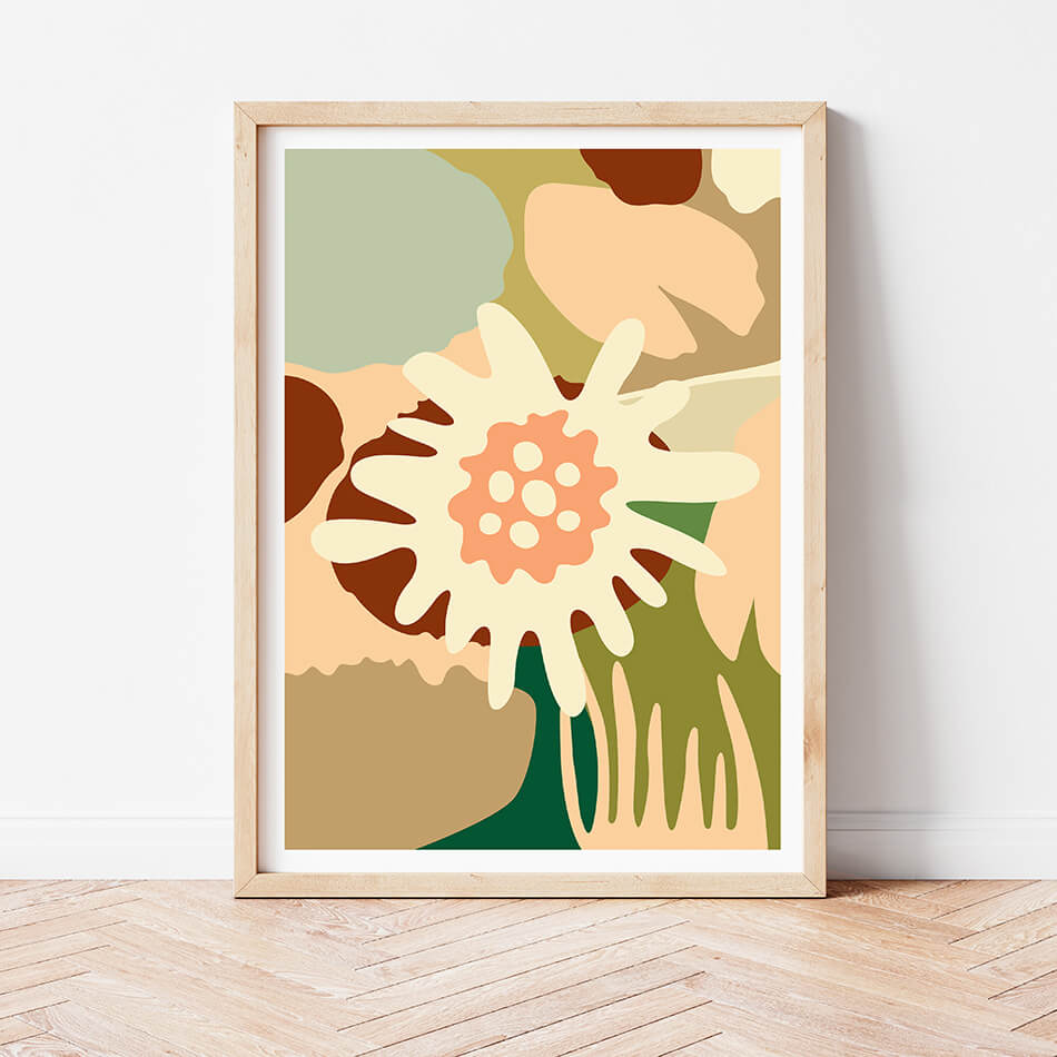 Spring Colour Pop III / Botanicals Art Print-botanicals art print-colourful flower print-flower art-plant and leaf print-australian plant art-australian artist-Clair Estelle