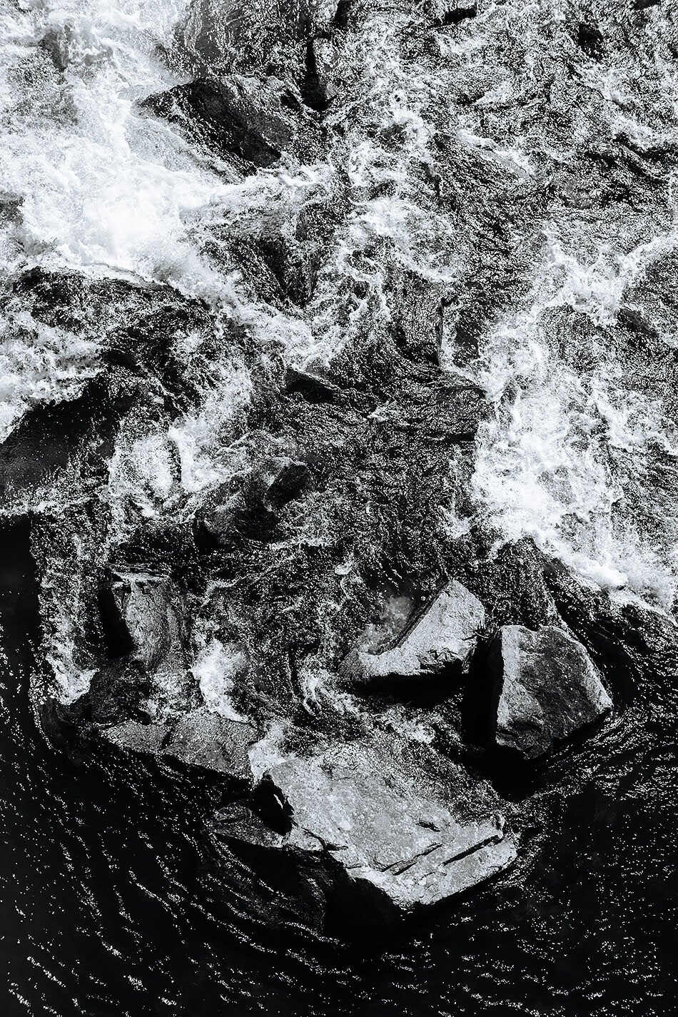 black and white photo print black and white interior print for wall of water in new zealand monochrome print