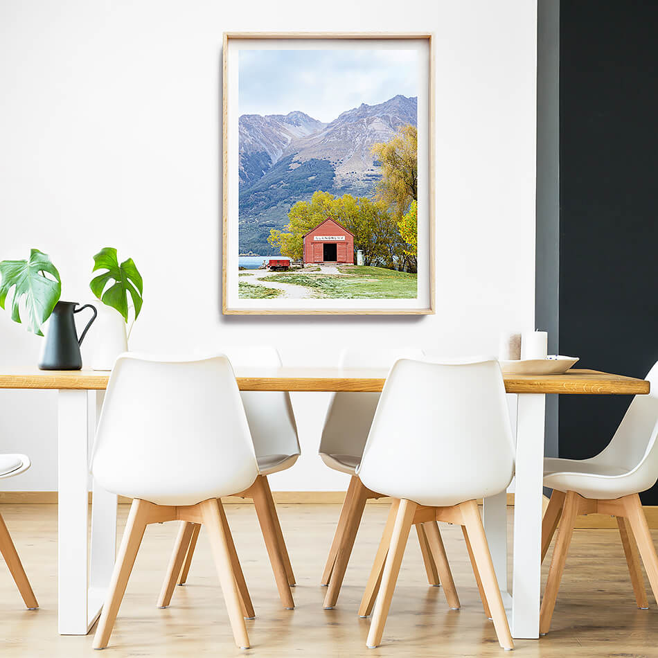 new zealand travel photography photographic print of Glenorchy House in new zealand south island near queenstown