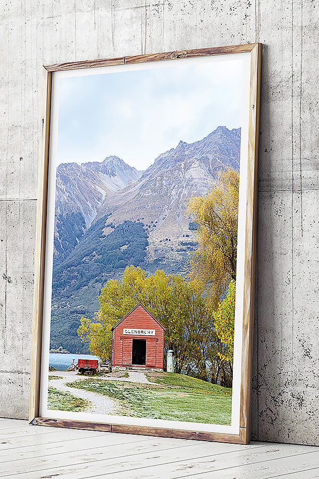 new zealand travel photography photographic print of Glenorchy House in new zealand south island near queenstown