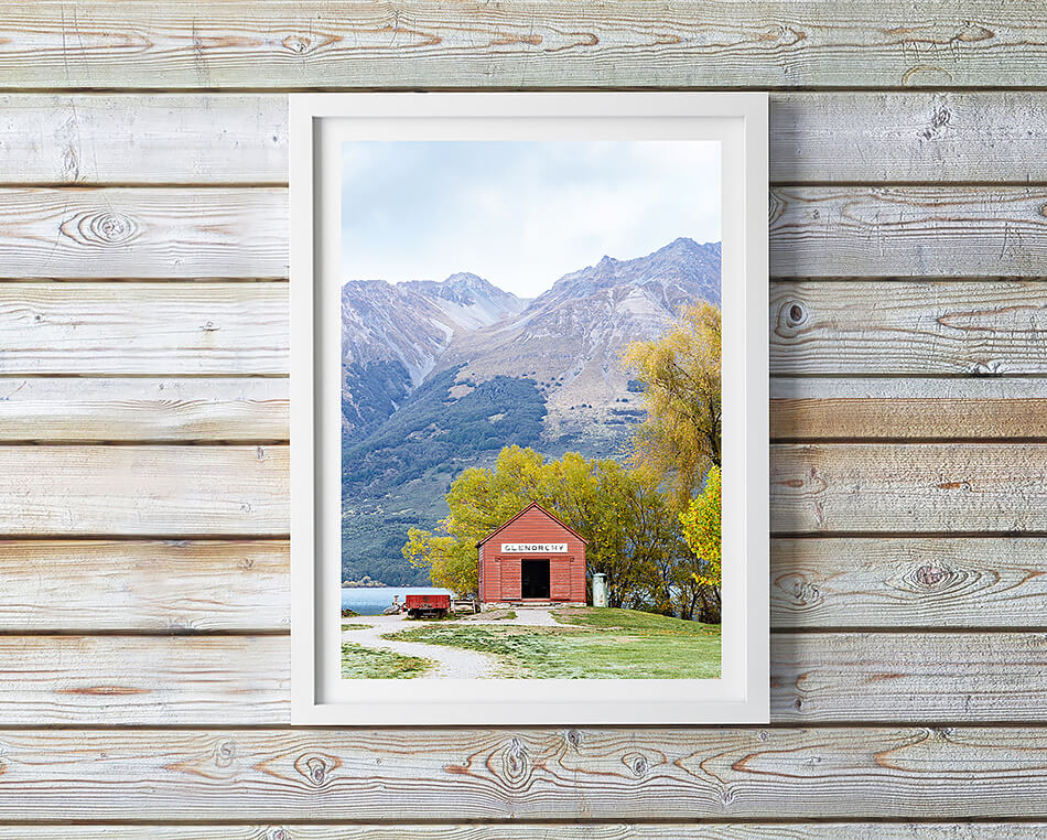 new zealand travel photography photographic print of Glenorchy House in new zealand south island near queenstown