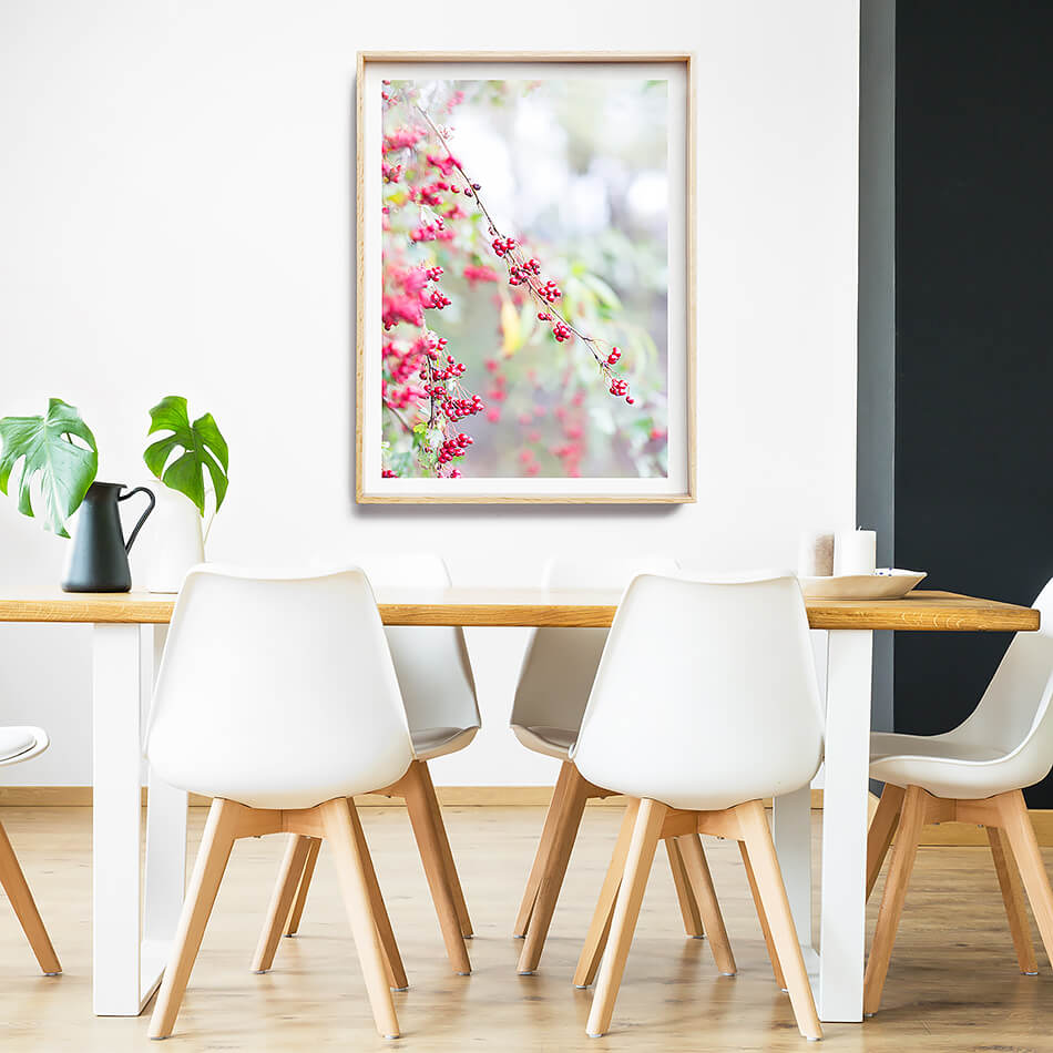 red interior wall art red photographic print natural interior new zealand plant natural interior art