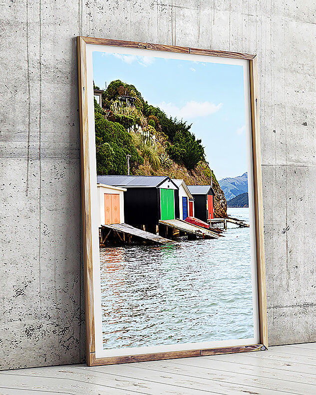 Duvauchelle boat shed new zealand south island colourful boat shed near queenstown