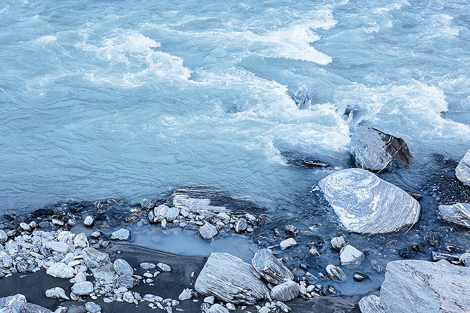 blue water print water print blue interior wall art print photographic print of Franz Josef Glacier new zealand
