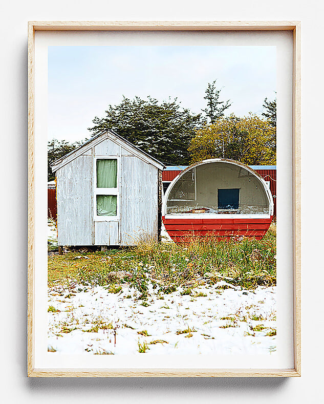 tiny home in new zealand photographic print of snow village in south island new zealand authers pass
