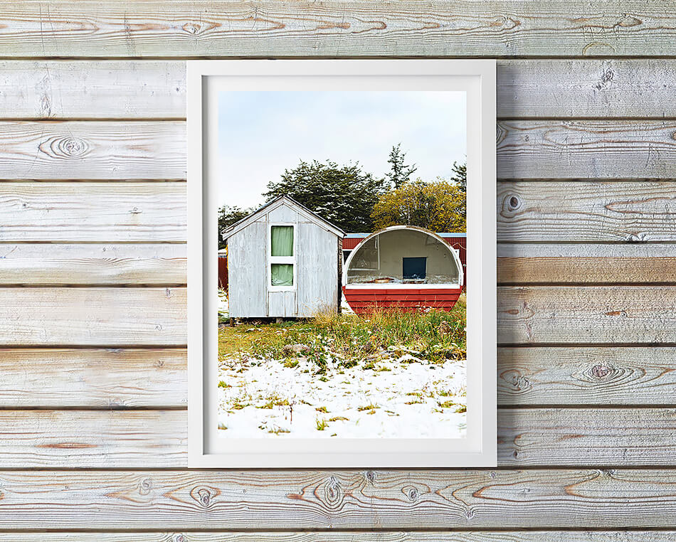 tiny home in new zealand photographic print of snow village in south island new zealand authers pass