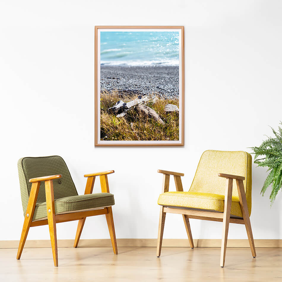 beach print coastal print new zealand lake tekapo