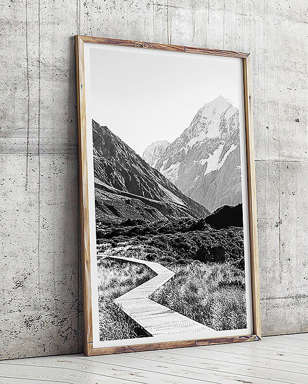 black and white print home interior monochrome interior print new zealand photography mount cook