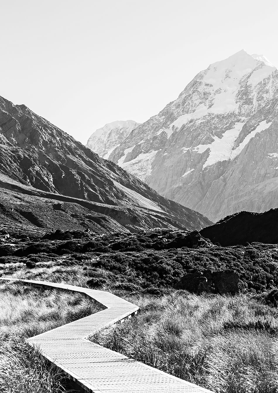 black and white print home interior monochrome interior print new zealand photography mount cook