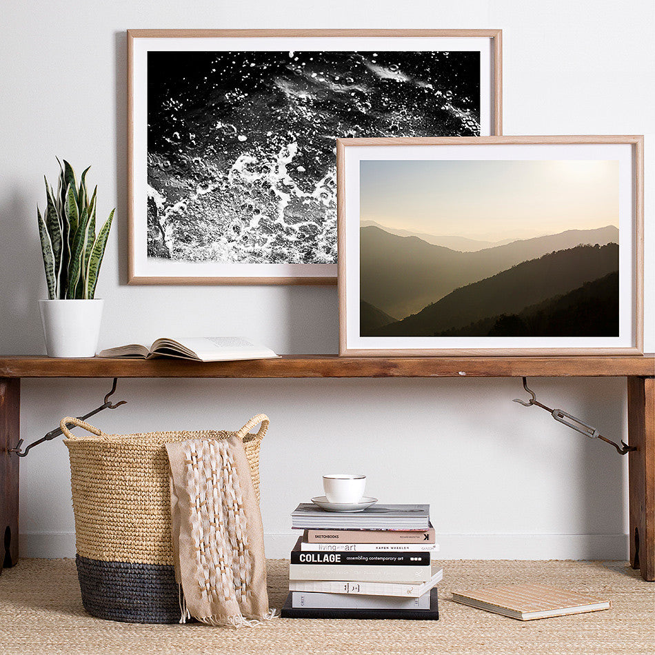 ocean beach artwork print coastal home design interior styling beach print framed artwork black and white artwork print
