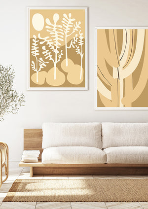 cream toned neutral toned art print white art print natural interior