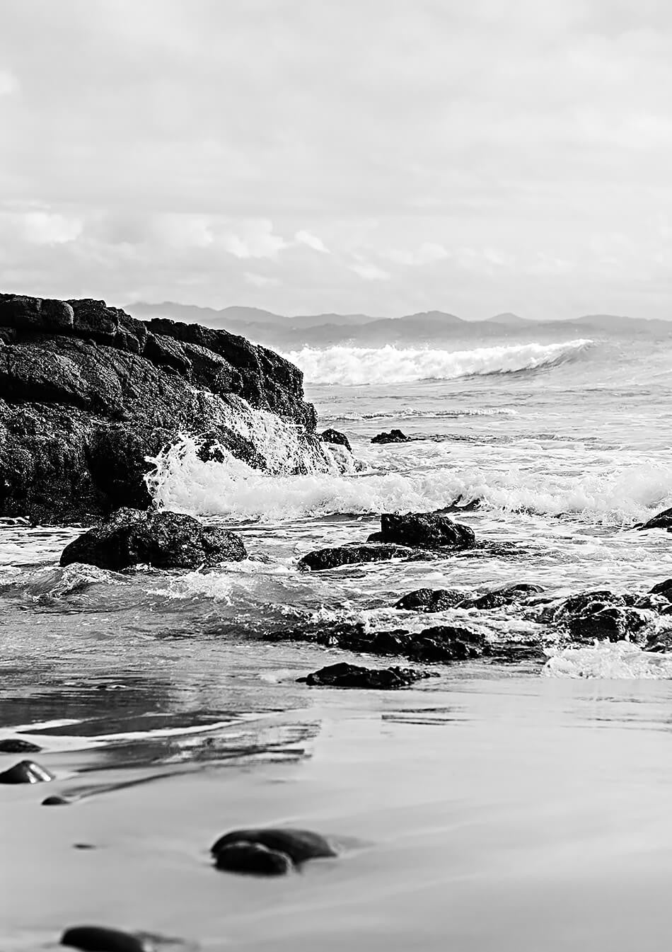  black and white interior art print byron bay brisbane photographer beach print black and white photography byron bay beach framed art monochrone interior art wategos beach byron bay photographic art brisbane beach print brisbane beach art art for walls brisbane byron bay photography