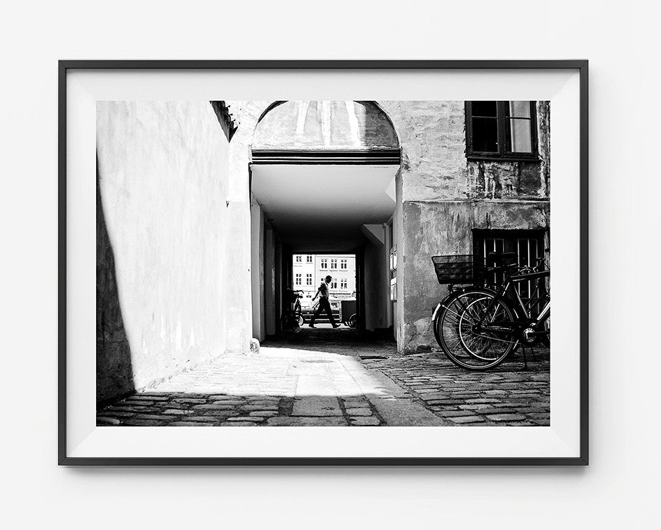 Photo art for wall fine art photographic print for home interior ikea ribba frame print travel photography of streets of Copenhagen photography at Copenhagen Denmark taken by a brisbane photographer australian print photographic print photographic print shop brisbane framed art prints brisbane black and white photographic art prints photographic prints for the home monochrome art prints