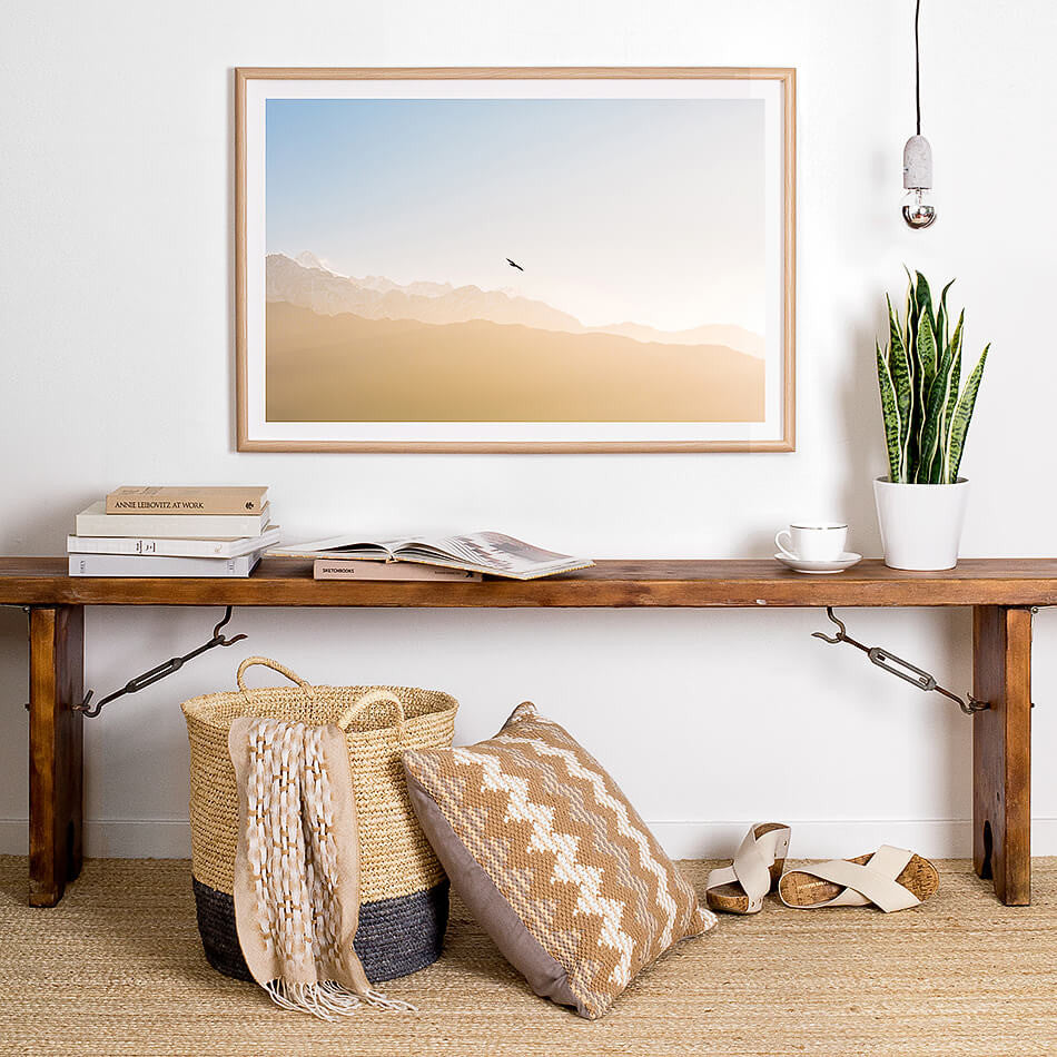 framed natural toned artwork print for wall coastal decor beach interior homewares